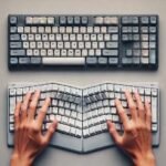 Teclado ergonomico va estándar