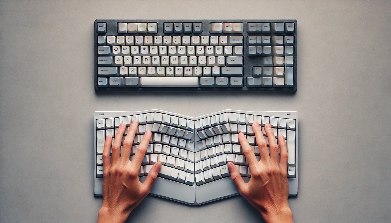 Teclado ergonomico va estándar